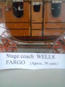 stage coach  WELLS FARGO (42 cent.)